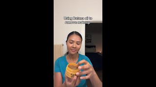 Using batana oil to remove makeup [upl. by Nowujalo]