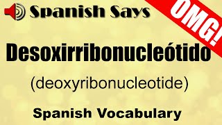 Desoxirribonucleótido How to Say  Pronounce Deoxyribonucleotide in Spanish  Spanish Says [upl. by Ynaffet]