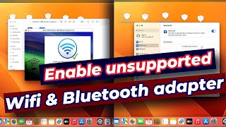 Enable unsupported usb Wifi adapter and Bluetooth adapter on hackintosh [upl. by Mencher]