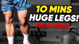 INTENSE 10 MIN LEG WORKOUT AT HOME NO EQUIPMENT [upl. by Kerman]