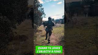 Quand tu joues lobjectif à fond pendant la partie airsoft airsoftvideo airsoftgameplay [upl. by Odicalp]