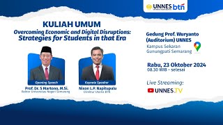 🔴  LIVE  Kuliah Umum Overcoming Economic and Digital Disruptions  SG KU [upl. by Spear253]