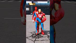 GTA V Iron Mans Epic Rescue of Falling Hulk amp SpiderMan shorts gta5 ironman [upl. by Scevor]