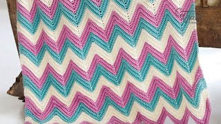 How To Easily Crochet Chevron or Ripples in Any Size [upl. by Vita]