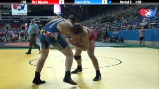 Fargo 2012 195 Round 2 Finn Higgins Oklahoma vs Logan Kirby Maryland [upl. by Meris61]