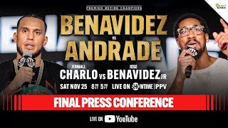 Benavidez vs Andrade FINAL PRESS CONFERENCE [upl. by Marzi145]