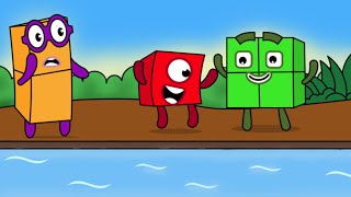 Numberblocks 1 and Numberblocks 4 forgive each other  Coloring stories created by numberblocks fans [upl. by Imerej]