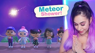 My First METEOR Shower in Animal Crossing New Horizons [upl. by Anayrb794]