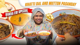 Hyderabadi Style Mutton Pasanday Masala And Hyderabadi Khatti Dal Recipe  Best Combination Recipe [upl. by Varini]