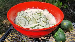 Cool Creamy Cucumber Salad Recipe – Easy amp Delicious Refreshing Summer Side – The Hillbilly Kitchen [upl. by Lleval]