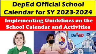 Latest UPDATE DepEd Official School Calendar for School Year 20232024wildtvoreg [upl. by Suckram616]