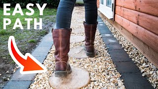 How to Install an EASY Paver Walkway For BEGINNERS [upl. by Sherwin]