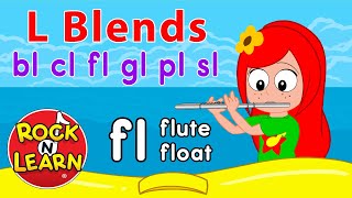 Beginning Consonant Blends with L  Learn to Read Words with bl cl fl gl pl sl  Rock ’N Learn [upl. by Neehs]