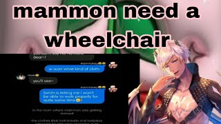 obey me text⚠️mammon need a wheelchair ⚠️ [upl. by Mandeville]