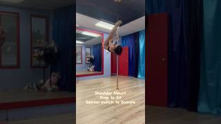 Back  Shoulder Workout Pole Style 😉 bodyweightexercises poleworkout [upl. by Regor949]