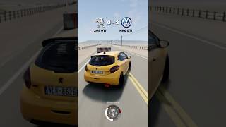 Volkswagen Golf 6 GTI Versus Peugeot 208 GTI beamngdrive beamng car gaming video [upl. by Johnstone]