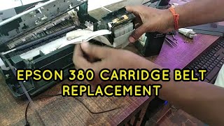 How to replace epson L380 carridge belt  How to change head belt in epson ink tank printer [upl. by Ednarb]