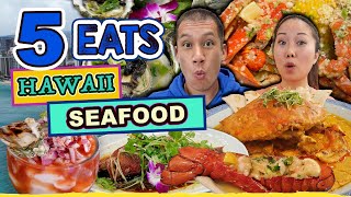 ULTIMATE SEAFOOD TOUR on Oahu – 5 Spots HAWAII Best SEAFOOD GIANT Crab Lobster Shrimp amp More [upl. by Alym53]