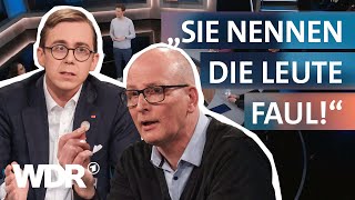 Bürgergeldempfänger konfrontiert Philipp Amthor CDU  hart aber fair to go  WDR [upl. by Etnuahs855]