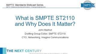 SMPTE ST 2110 – Professional Media Over Managed IP Networks [upl. by Keldah]