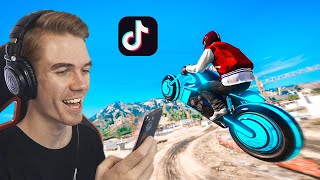 Recreating VIRAL GTA 5 STUNTS On Tik Tok 32 [upl. by Sirapal933]