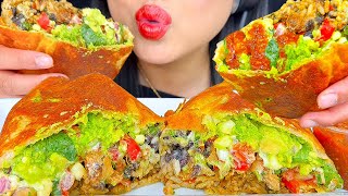 ASMR GIANT GRILLED CHEESE BURRITO CHIPOTLE HACK MUKBANG [upl. by Joslyn819]