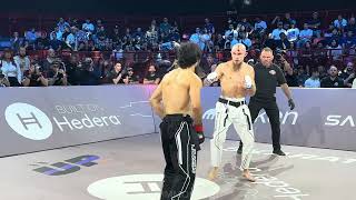 ศอกเดียวเลือดอาบ Ruslan Satiev vs Edgars Skrivers  Karate Combat [upl. by Aruam494]