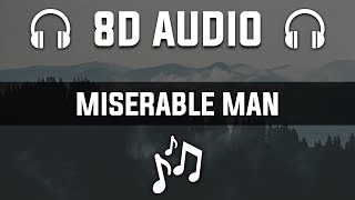 David Kushner  Miserable Man 8D AUDIO [upl. by Adraynek208]