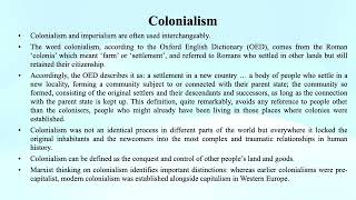 Colonialism Postcolonial Studies [upl. by Thora]