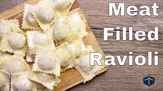 🔵 How To Make Meat Filled Ravioli From Scratch [upl. by Eric908]