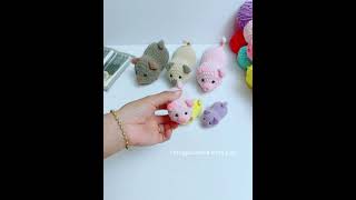 Pig Crochet pattern Pig Amigurumi Keychain pattern amigurumi handmade pig diy crochet easy [upl. by Singh]