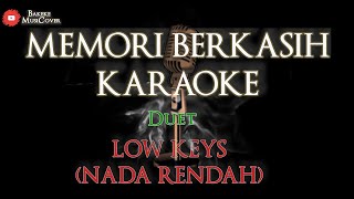 Memori Berkasih Karaoke Nada Rendah Low key [upl. by Harvey]