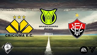 Criciúma 0 x 1 Vitória  34 rodada Brasileirão 2024  EA FC [upl. by Ynattirb]