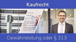 Kaufrecht Kaufgewährleistung oder § 313 [upl. by Gnilrad]