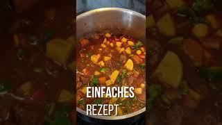 Deftige Gulaschsuppe mit Paprika  Einfaches Rezept shorts [upl. by Atiek150]