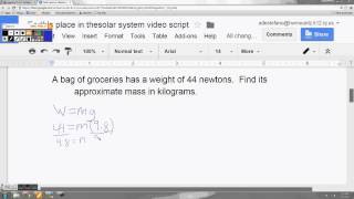 Calculating Mass and Weight [upl. by Antone]