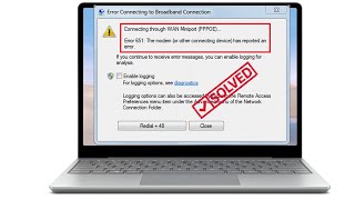 Error 651 Broadband Connection Windows [upl. by Aramak379]