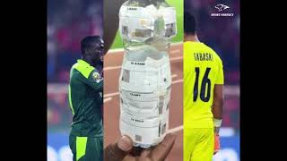 Egypt Goalkeeper AFCON Penalty Decision Script on bottle [upl. by Petrine]