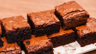 No chocolate  No butter  easiest BROWNIE recipe ever super fudgy and bts [upl. by Elsinore618]