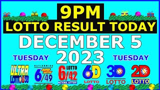 9pm Lotto Result Today December 5 2023 Tuesday [upl. by Eiboj57]