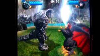 Godzilla Unleashed Wii Fight Request  awsomeo66s Orga vs Destoroyah [upl. by Uri]