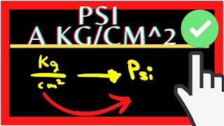 Convertir PSI a KGCM2  CONVERSIONES [upl. by Alih]