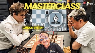 Magnus Carlsen gives a London System Masterclass  Carlsen vs Sumiya  World Teams Blitz 2024 [upl. by Yemorej]