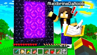 noob Girl Unlocks SECRET Book Dimension in Minecraft [upl. by Blader]