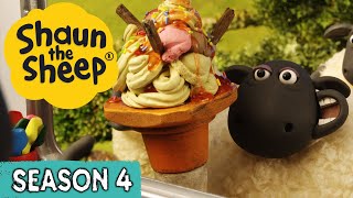 Shaun the Sheep Season 4 🐑 Full Episodes 15 🍦 Ice Cream Parties Pizza  MORE  Cartoons for Kids [upl. by Allerim]