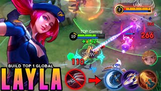 WTF DAMAGE LAYLA BEST 1 HIT DELETE BUILD 2024 Build Top Global Layla 2024 Gameplay  Mlbb [upl. by Wauters]