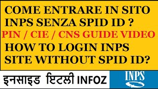 Come entrare in INPS senza SPID ID in Punjabi  Login INPS con carta Identita Cie Id in Punjabi [upl. by Rhoads]