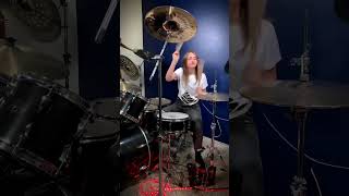 Van Halen  Panama Drum Cover  Drummer Cam Performed LIVE by Female Teen Drummer Lauren Young [upl. by Esmerolda]