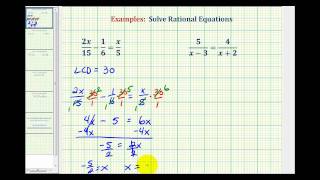 Ex 1 Solving Rational Equations [upl. by Racso766]