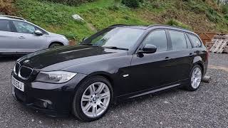 2010 BMW 318d Touring M Sport 20D auto 5dr Black E91 diesel auto diesel virtual viewing [upl. by Asiral]